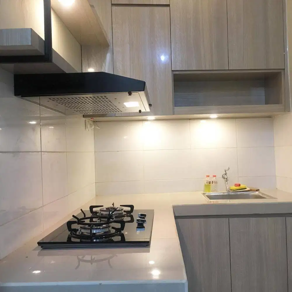 Custom Interior Kitchen Set, Backdrop TV, Lemari, Wardrobe, Kitchenset