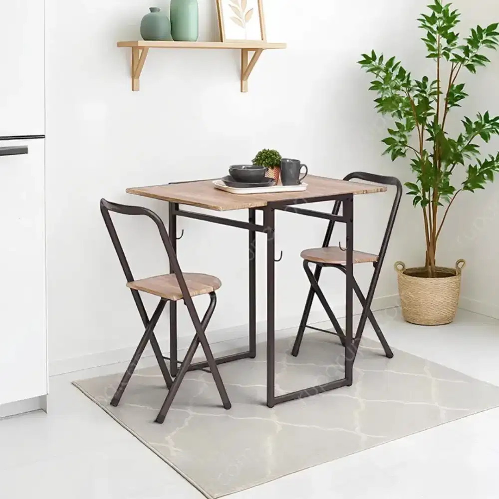 Selma Lazio Set Meja Makan Lipat 2 Kursi