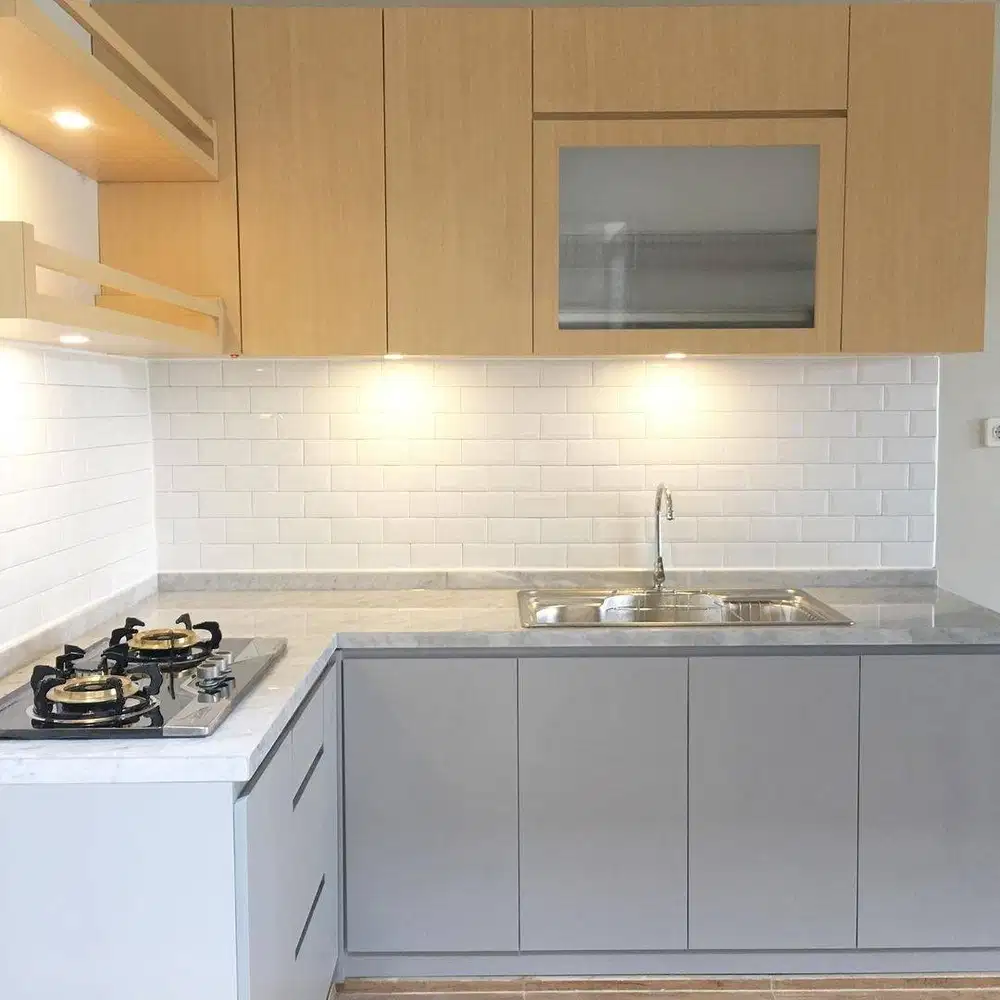 Custom Interior Kitchen Set, Backdrop TV, Lemari, Wardrobe, Kitchenset