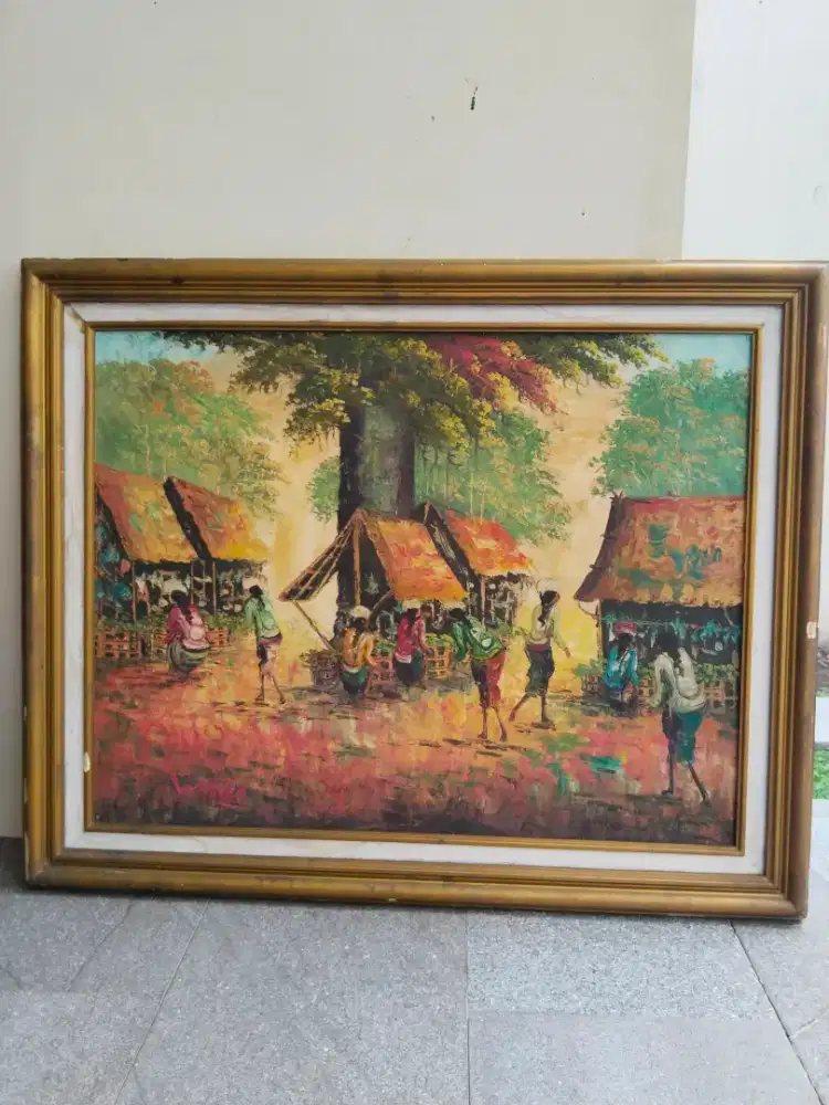 Lukisan kanvas antik/lawasan