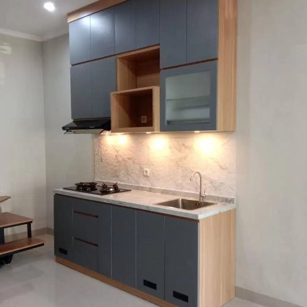 Custom Interior Kitchen Set, Backdrop TV, Lemari, Wardrobe, Kitchenset