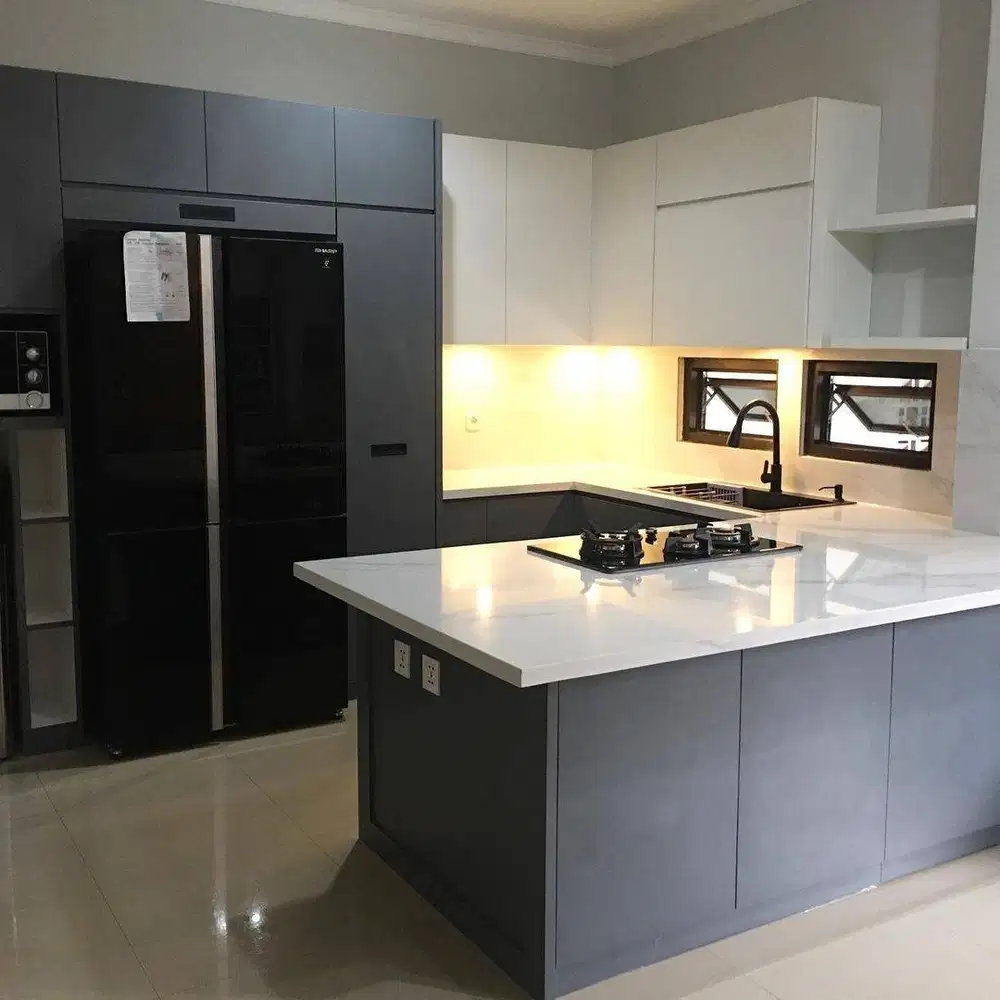 Custom Interior Kitchen Set, Backdrop TV, Lemari, Wardrobe, Kitchenset