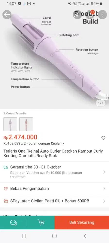 Di Jual cepat dan Rugi Ona Reina 32MM Auto Hair Curler
