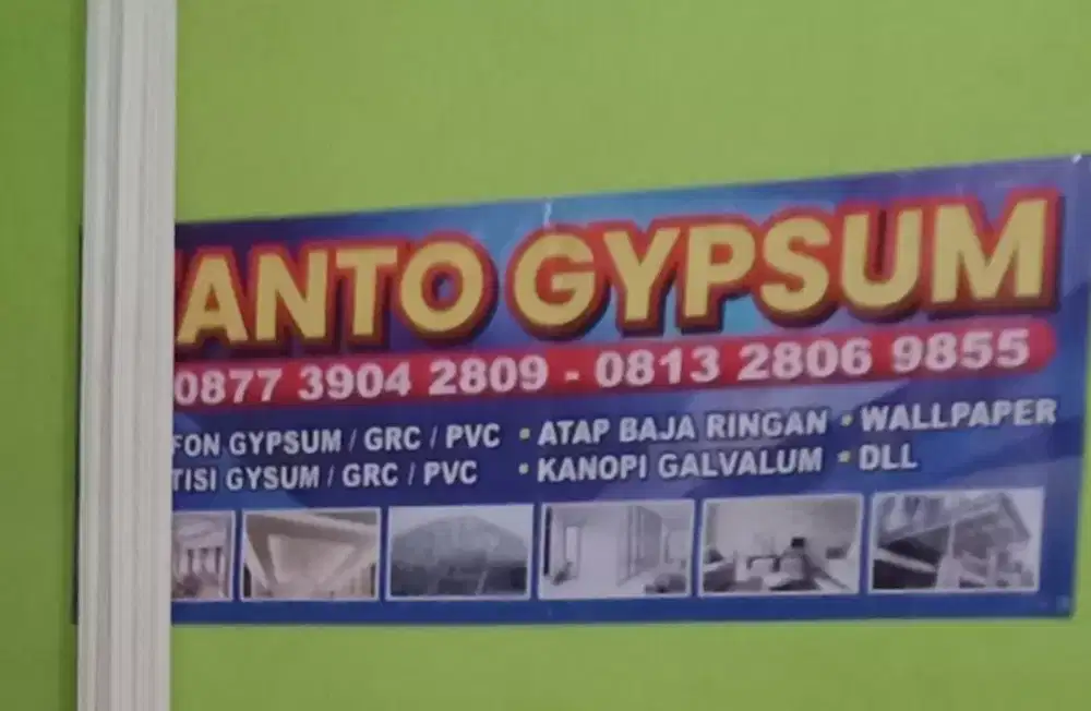 Plafon gypsum, PVC, galvalum