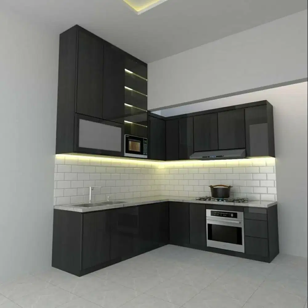 Custom Interior Kitchen Set, Backdrop TV, Lemari, Wardrobe, Kitchenset