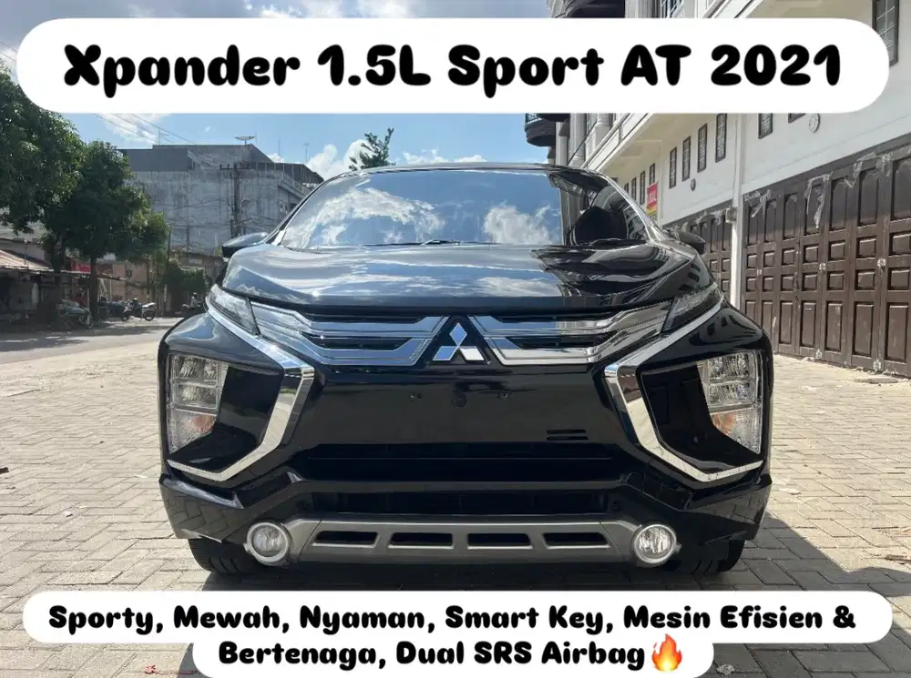 (TDP 21 JUTA!) Mitsubishi Xpander 1.5L Sport 4x2 Automatic Hitam 2021