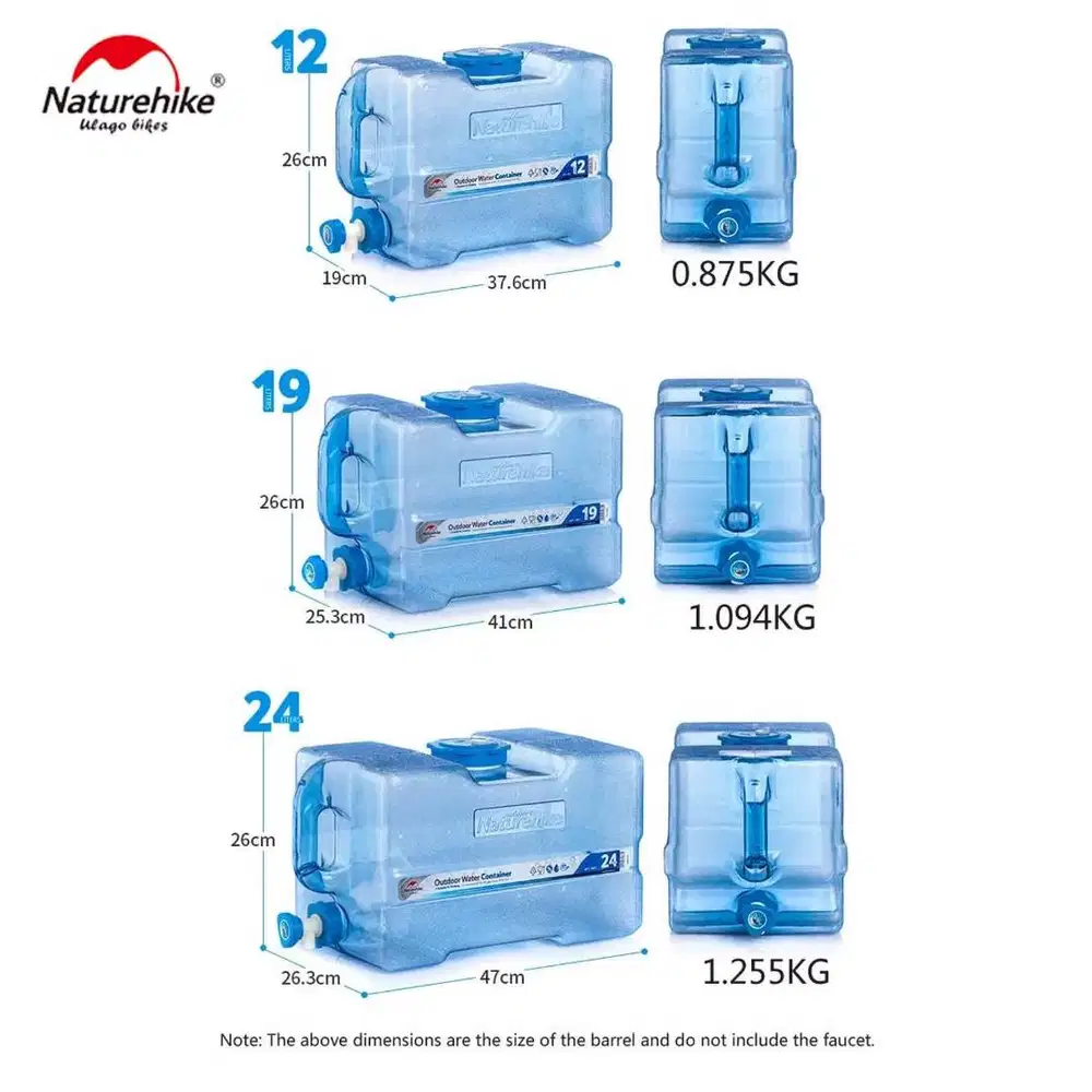 Tempat air NATUREHIKE PC7 NH18S012 NH18S018 NH18S024 19 Liter