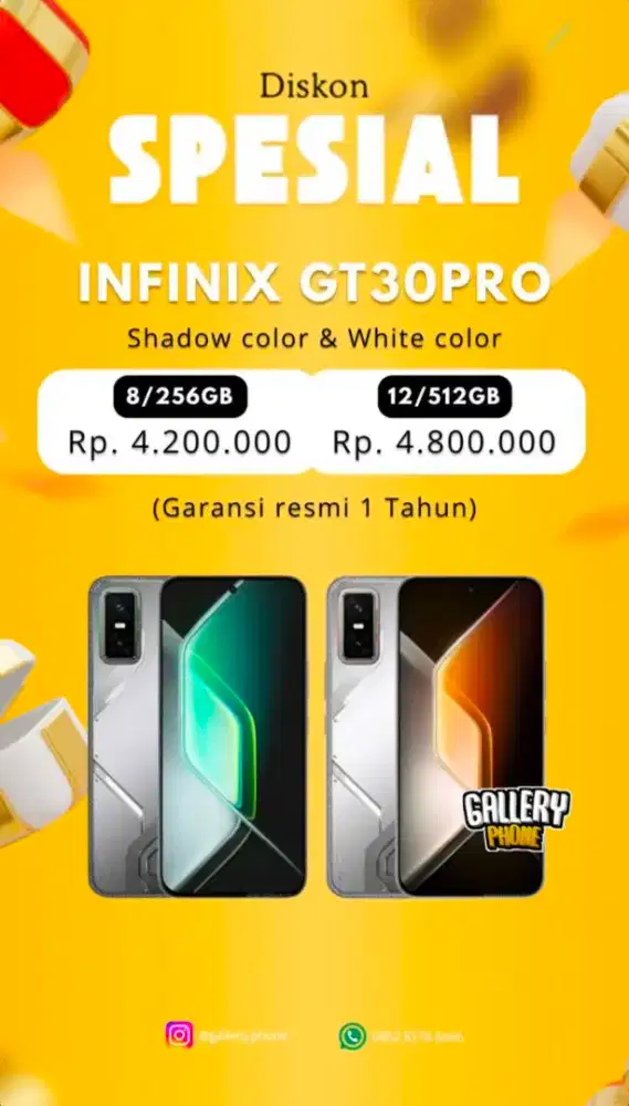 PROMO SPESIAL INFINIX GT30 PRO 8/256GB CICILAN BUNGA RENDAH TANPA DP