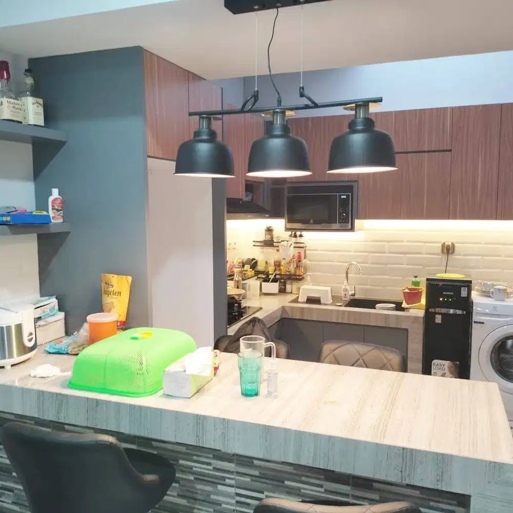 Custom Interior Kitchen Set, Backdrop TV, Lemari, Wardrobe, Kitchenset