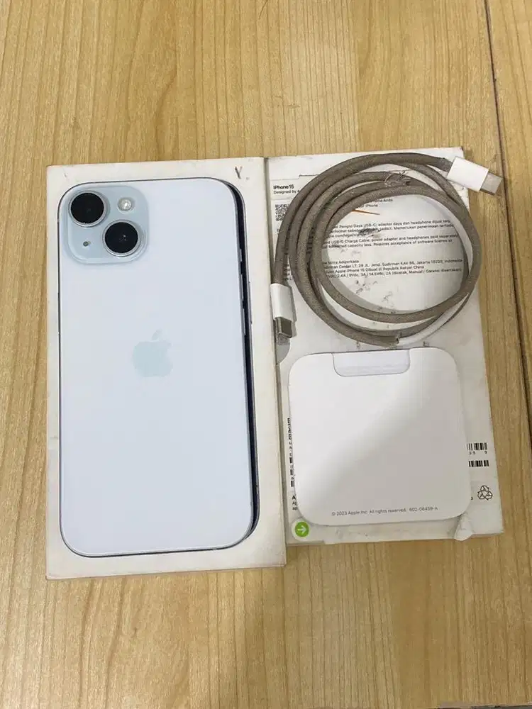 Iphone 15 Blue 256 BH 88% Garansi Off