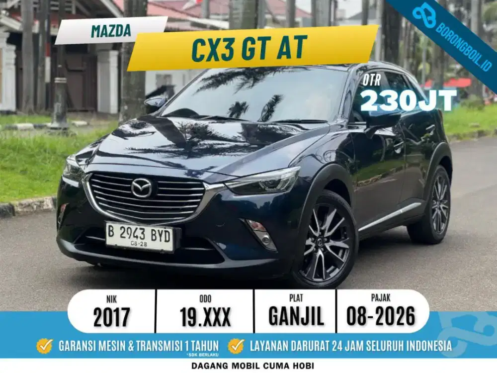 Mazda CX3 2.0 GT AT 2017 Biru Tua Metalik LOW KM ISTIMEWA