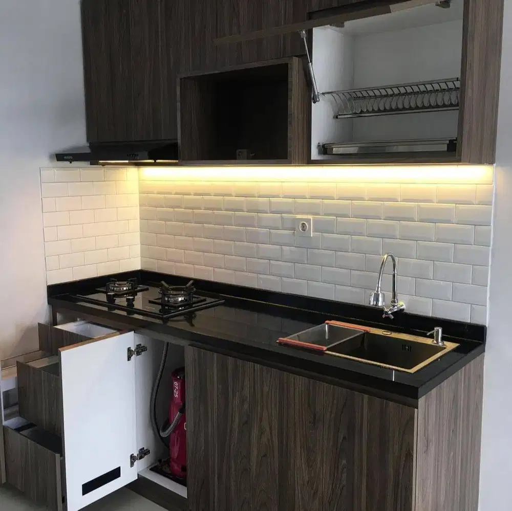 Custom Interior Kitchen Set, Backdrop TV, Lemari, Wardrobe, Kitchenset