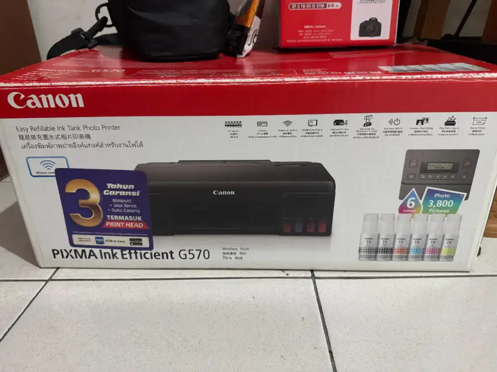 Printer Inktank Canon PIXMA G570 Print wifi - printer fungsi tunggal