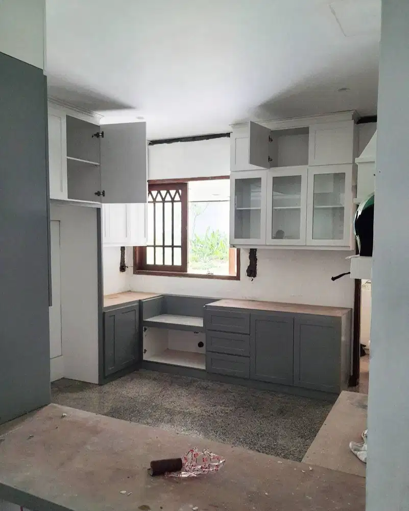 Custom Interior Kitchen Set, Backdrop TV, Lemari, Wardrobe, Kitchenset