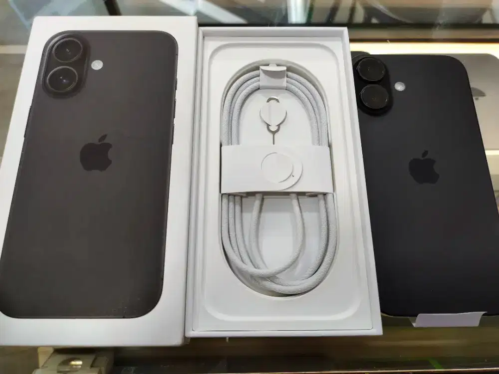IPHONE 16 128 BLACK SECOND IBOX BH 100% GARANSI ON JULI 2026