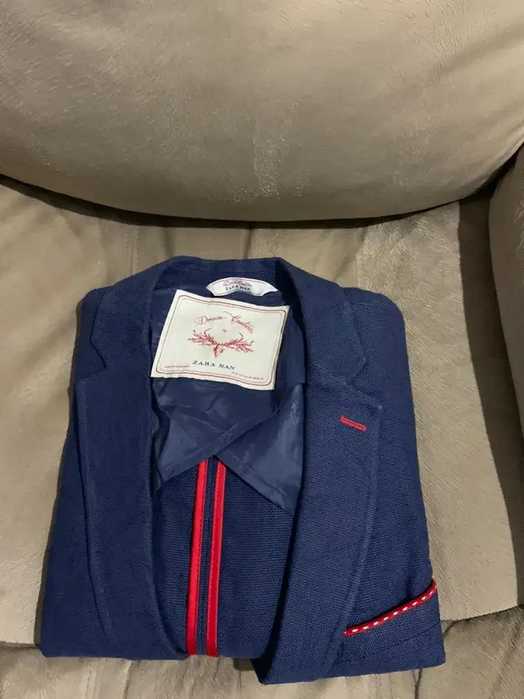 Zara Denim Counter Blue Doff Blazer