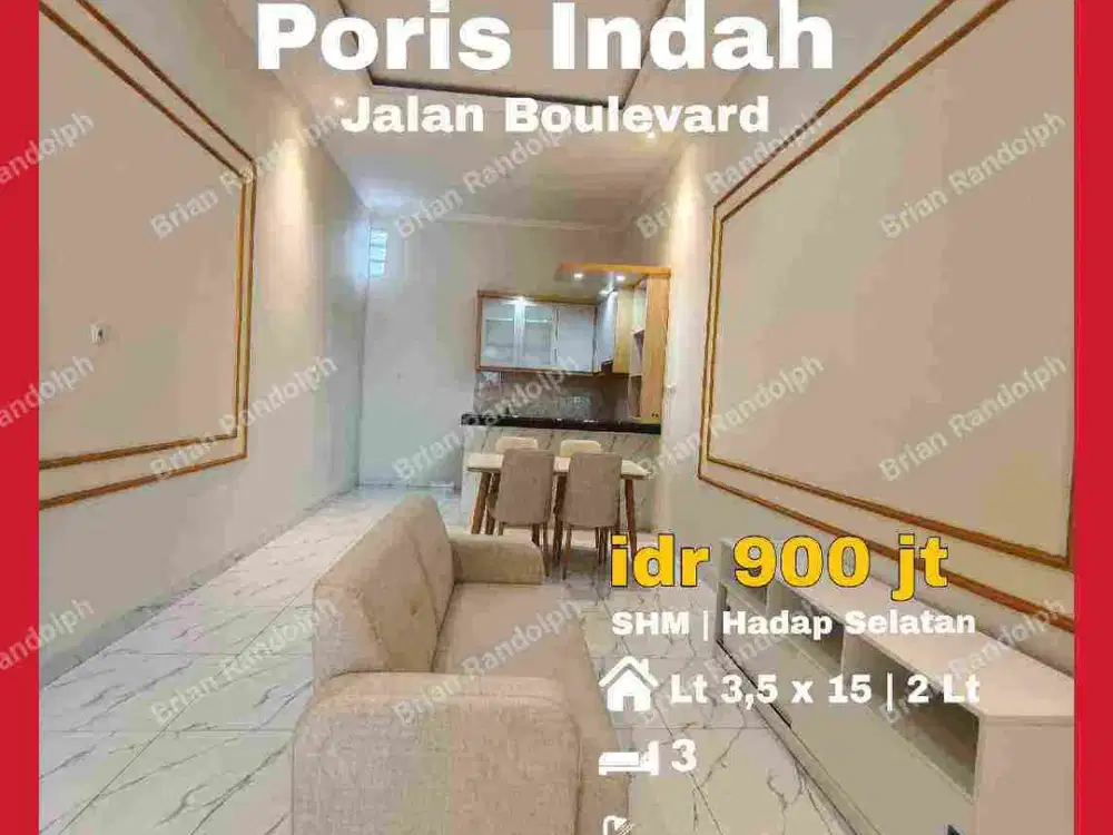 Dijual rumah baru siap huni di poris indah tangerang
