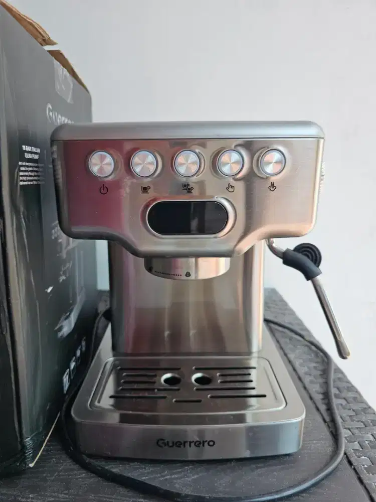Mesin coffee maker guerrero, grinder kova sepaket +perlengkapan