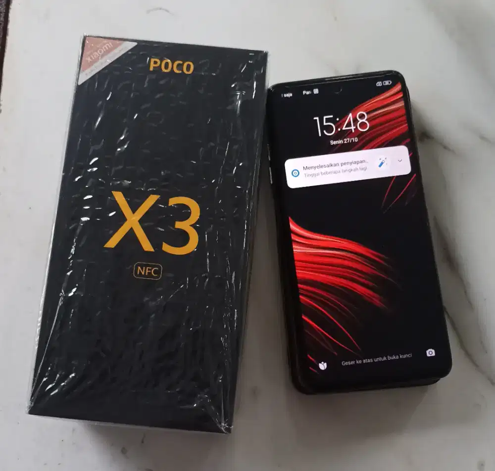xiaomi poco X3 nfc 8/128 komplit box minus ga ada chargeran