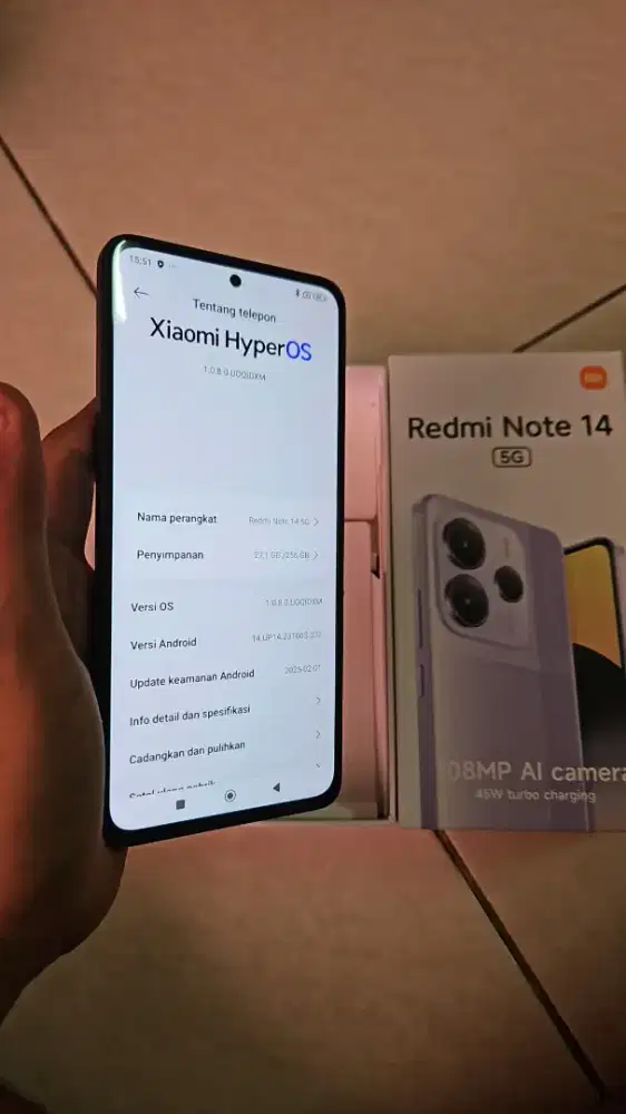 REDMI NOTE 14 5G 8/256 FULSHET MULUS