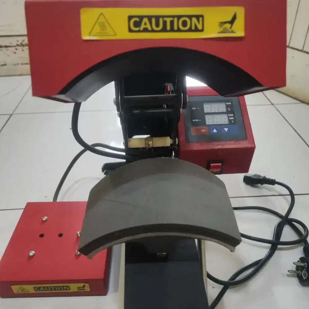 Mesin heat press mini logo n topi