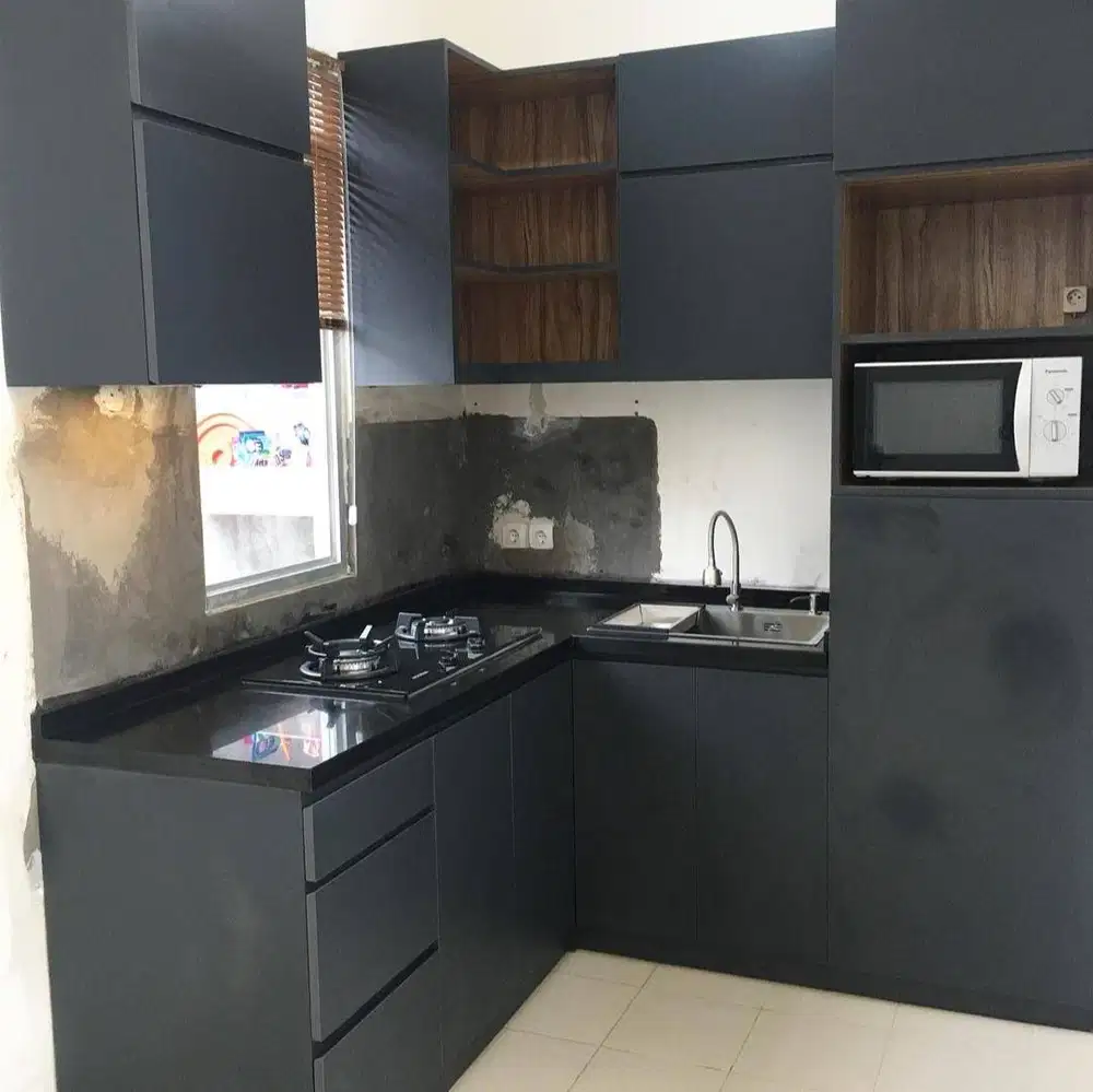 Custom Interior Kitchen Set, Backdrop TV, Lemari, Wardrobe, Kitchenset