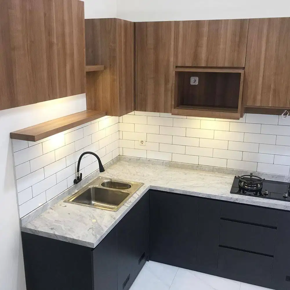 Custom Interior Kitchen Set, Backdrop TV, Lemari, Wardrobe, Kitchenset