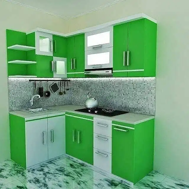 Custom Interior Kitchen Set, Backdrop TV, Lemari, Wardrobe, Kitchenset