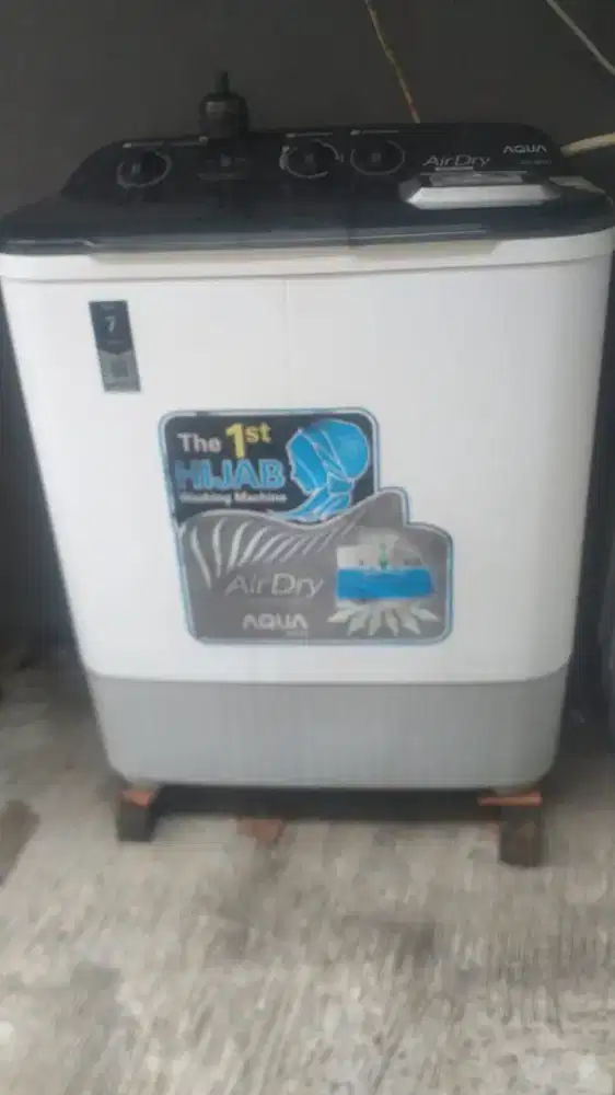 Mesin Cuci 2 Tabung AQUA AirDry Hijab Series - Kapasitas 8 Kg