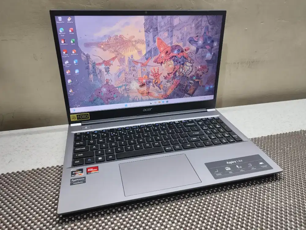 Acer like new ryzen 7 5700 16core ram 16gb ssd 512gb FHD radeon metal