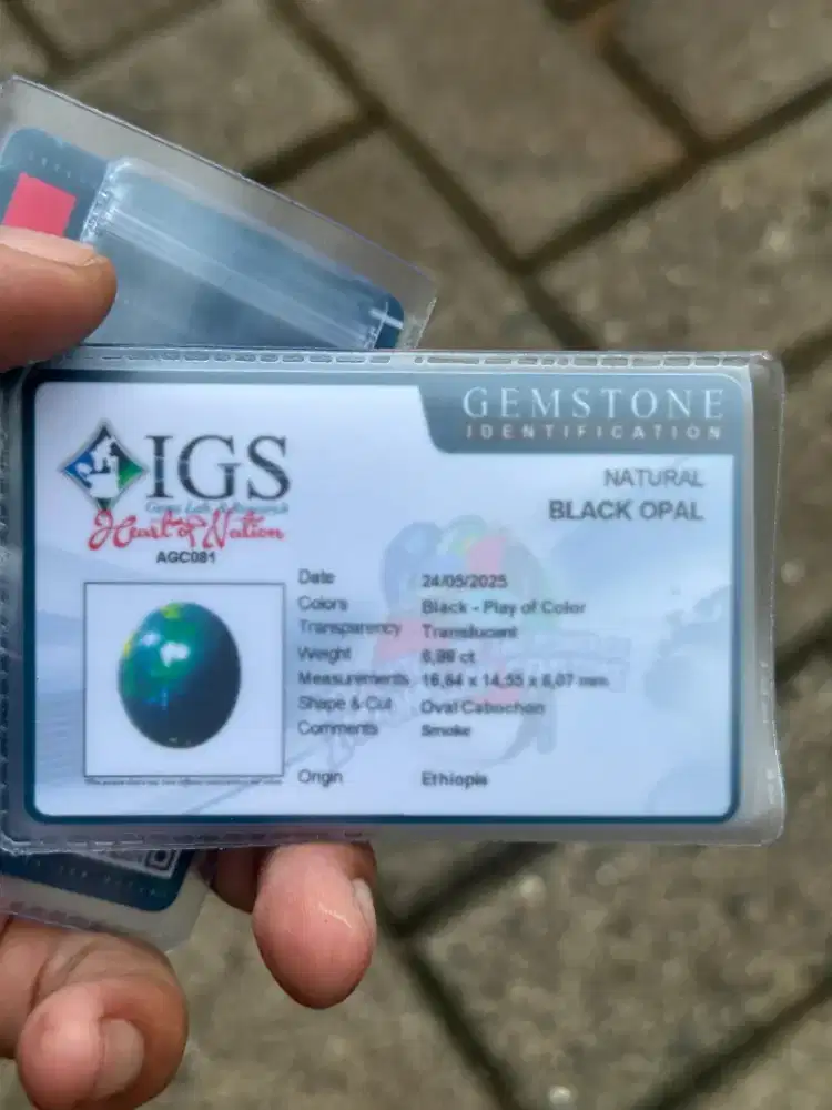 Batu Cincin -Natural Black Opal