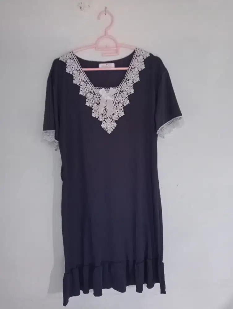 Daster rendra warna navy/biru dongker