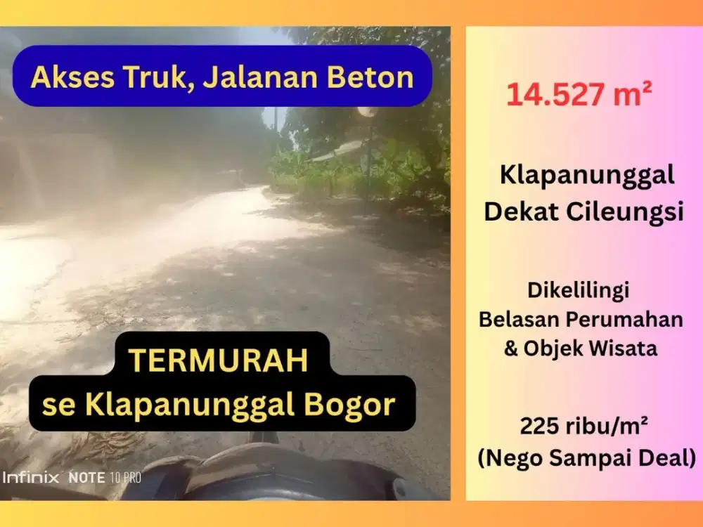 Tanah Luas Siap Bangun di Klapanunggal Bogor – Dekat Tol & Cileungsi, Cocok untuk Developer!
