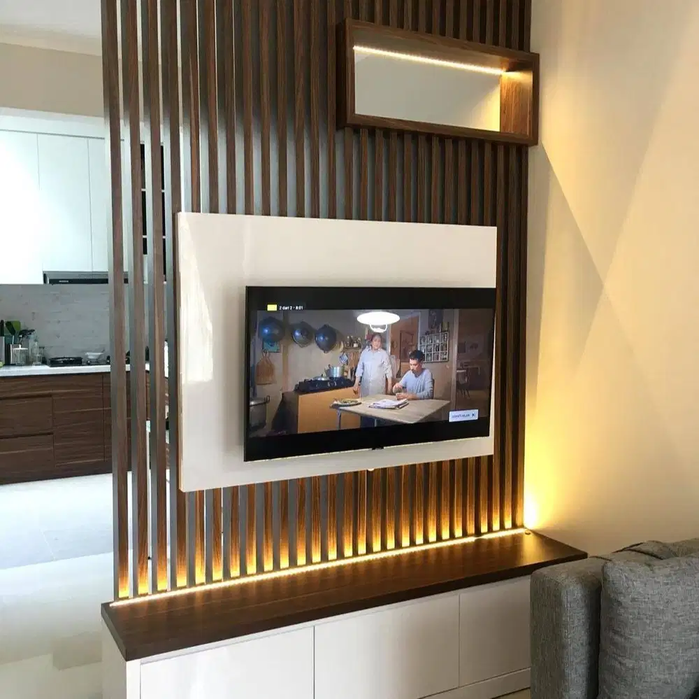 Custom Interior Kitchen Set, Backdrop TV, Lemari, Wardrobe, Kitchenset