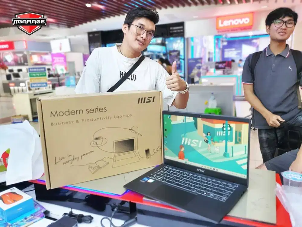 PROMO! MSI Modern 14 C12MO With Intel Core i5-1235U & RAM 8GB - 512GB