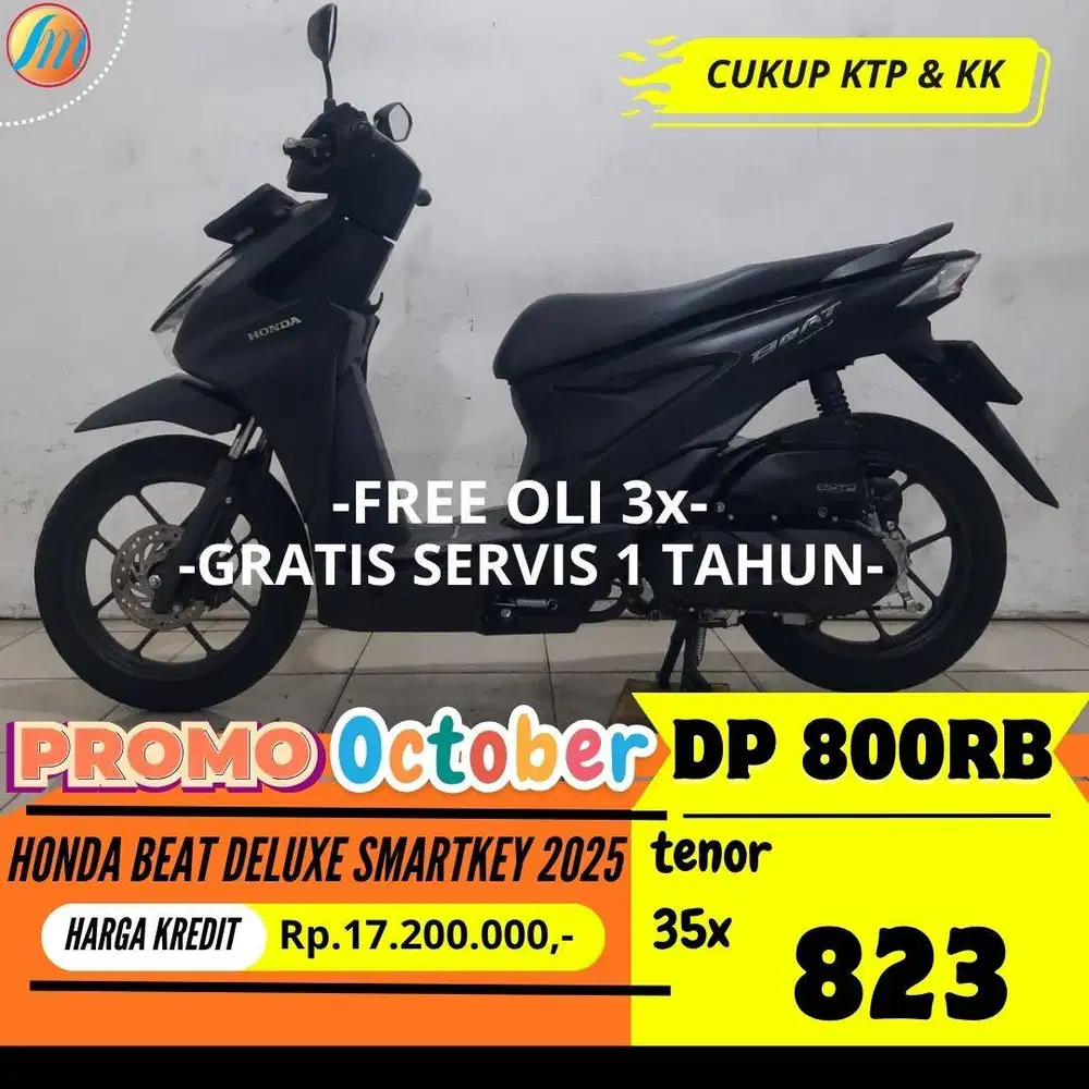 DP PROMO 800RIBU HONDA BEAT DELUXE SMARTKEY 2025 SEKEN BERGARANSI