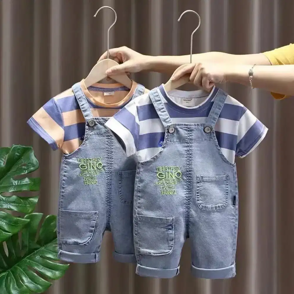 Setelan over all anak Laki laki