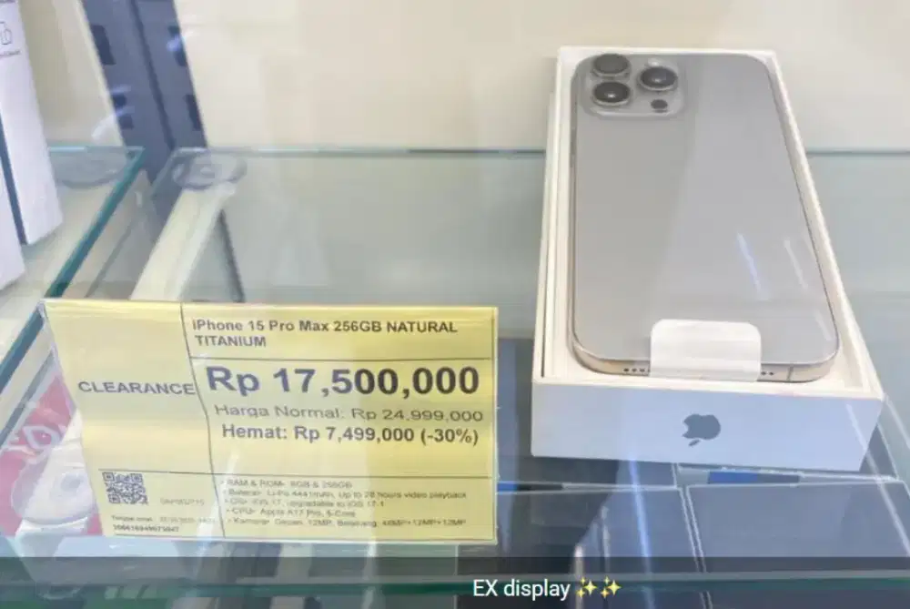 Iphone 15 promax 256gb display