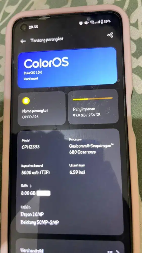 Dijual Cepat! Oppo A96 8/256 NFC
