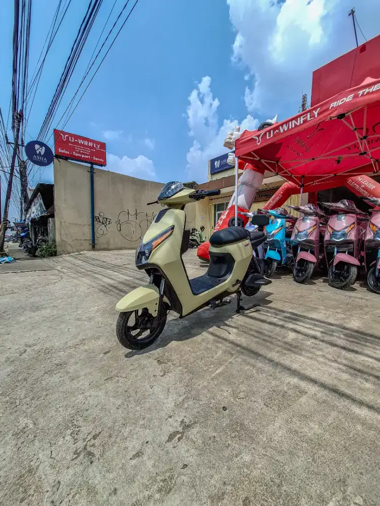 Sepeda Listrik Uwinfly D65 Cream baru bukan bekas