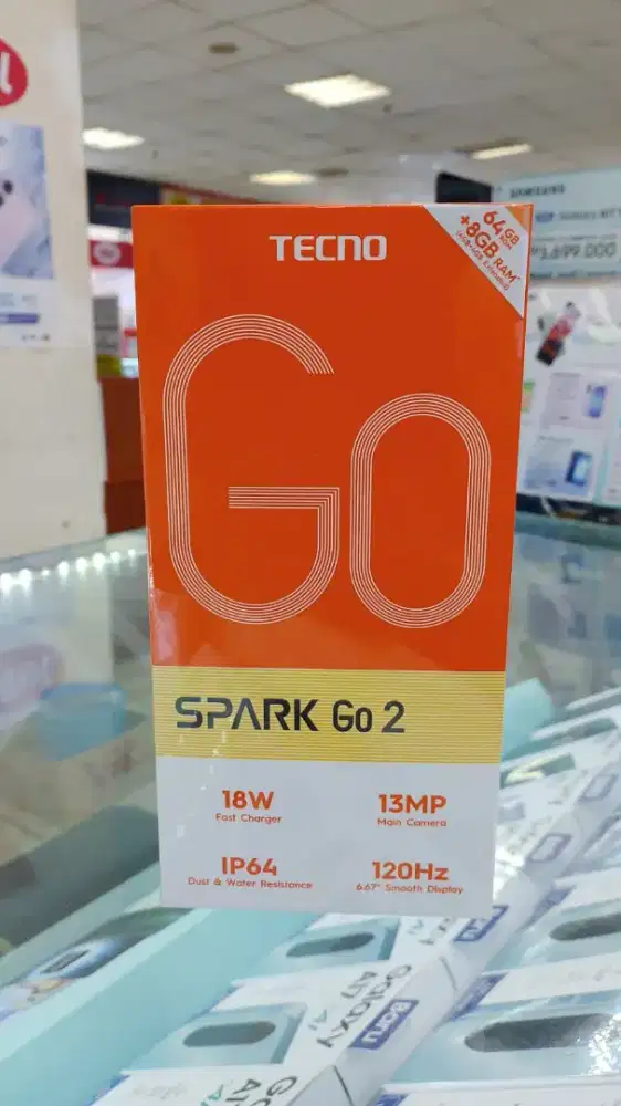 Tecno spark go 2 ram 4/128gb garansi resmi bisa cod