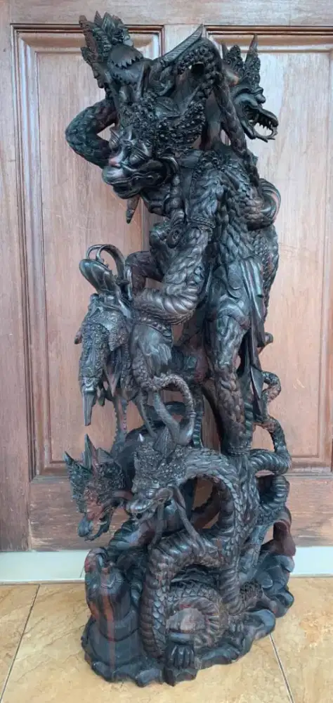 Patung ukiran bali kayu eboni