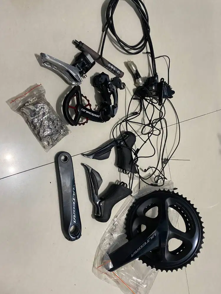 Shimano Ultegra Di2 Groupset 11sp second bekas Dura ace OSPW Ceramic