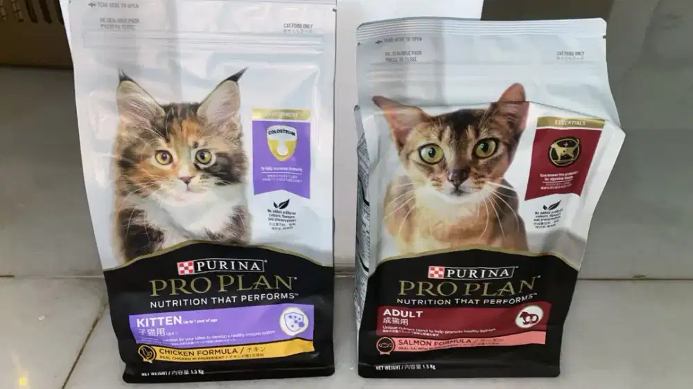 Pro plan ukuran 1,5kg Ready adult salmon dan kitten
