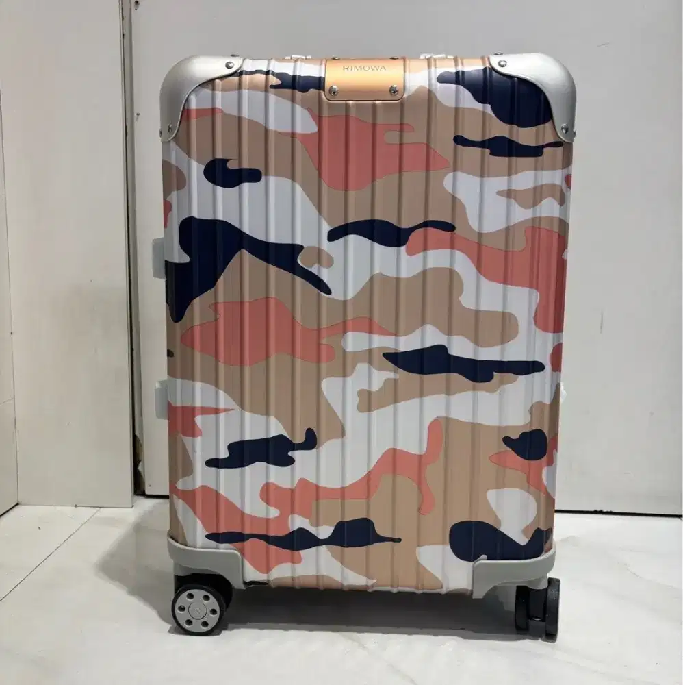 Rimowa Camouflage Alumunium Harcase Cabin Koper Travel Box Original