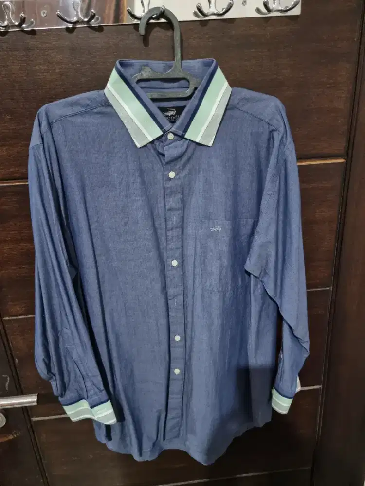 Kemeja lengan panjang pria Crocodille size XL