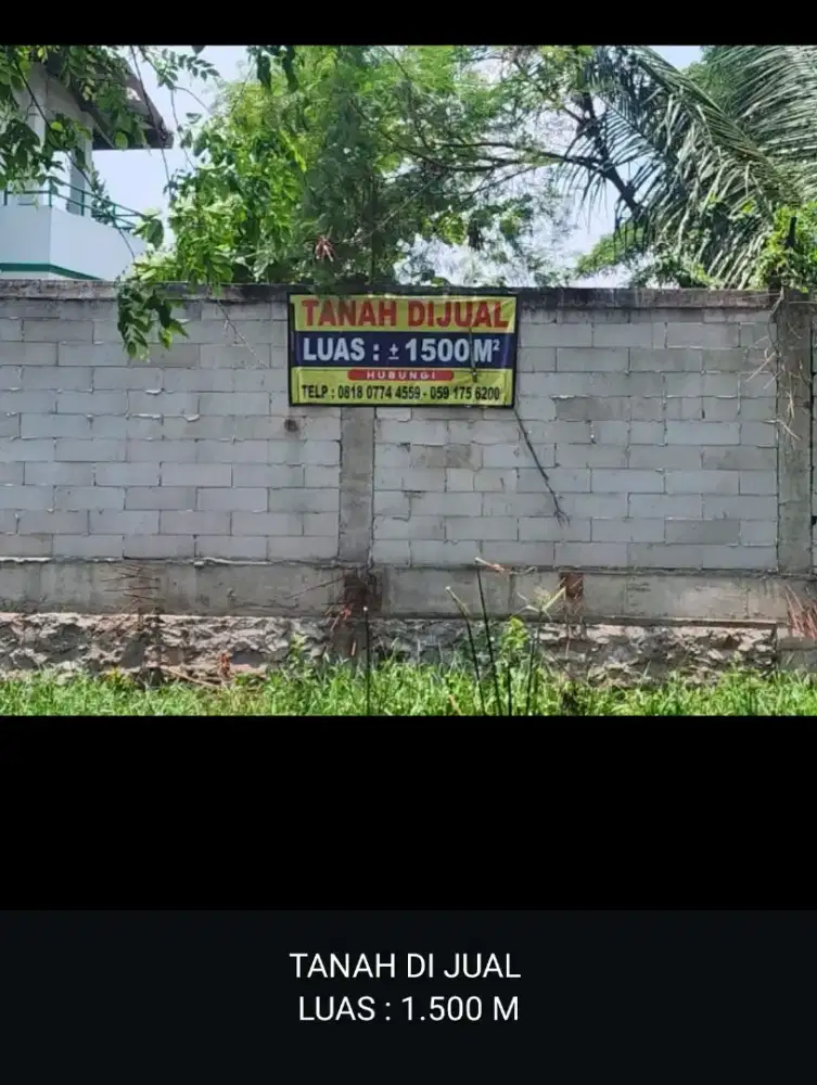 tanah dijual luas 1,500M