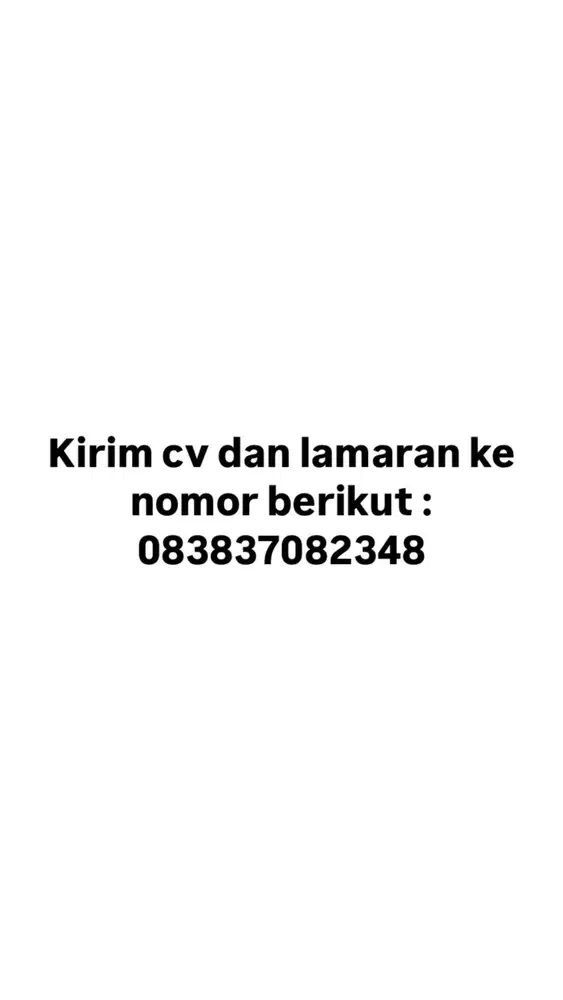 Di butuhkan secepatnya sales canvassing