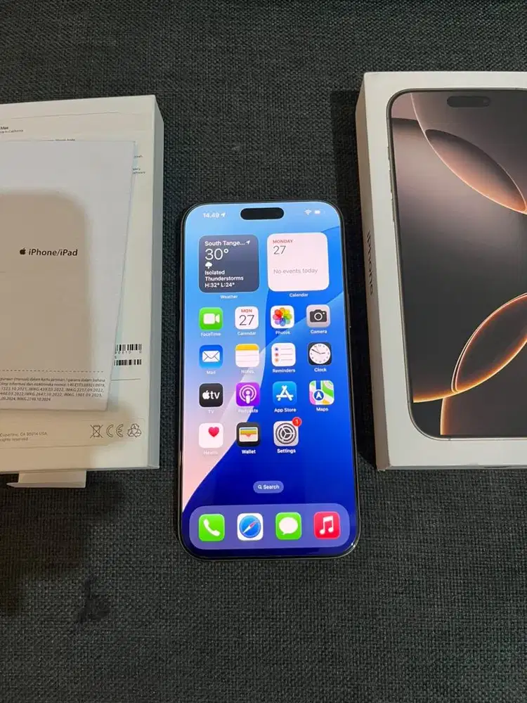 16 Pro Max 256gb Ibox Fullset Mulus (Garansi On April 2026)