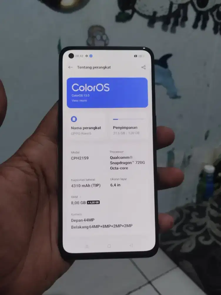 Hp oppo reno 8+4/128